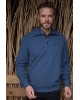 Meantime Sweatshirt Blouse with Zipper and Pocket in Blue Color POLO ZIP LONG SLEEVE