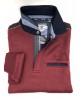 Polo shirt with shirt collar and pocket with zipper in burgundy color POLO ZIP LONG SLEEVE