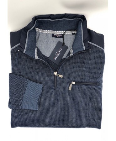 PreEnd Polo Zip With Zip Pocket on Blue  