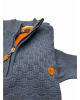 Makis Tselios Polo Zipper in Ruff Color with Embossed Design POLO ZIP LONG SLEEVE