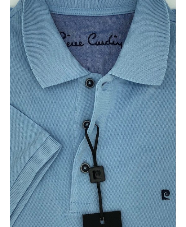 Pierre Cardin Polo Blue Cotton T-Shirt SHORT SLEEVE POLO 