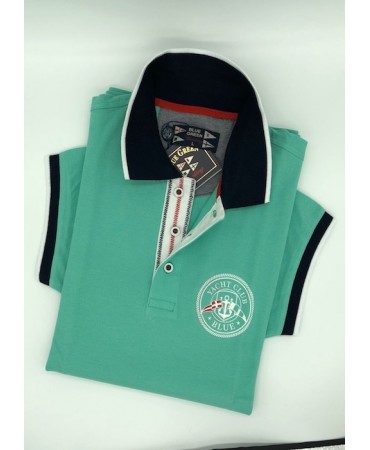 Veranan Blue Green Summer T-shirts with Embroidery