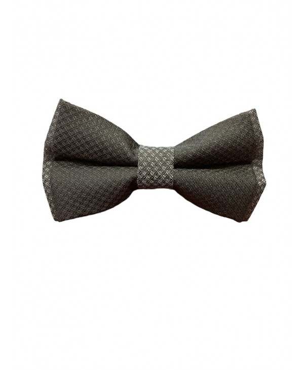 Special double men's bow tie with gray small pattern and black small pattern BOW TIES