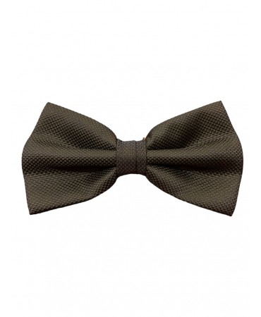 Black solid color with embossed small design men's bow tie