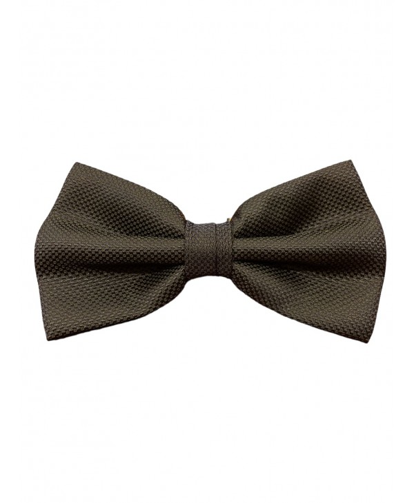 Black solid color with embossed small design men's bow tie BOW TIES