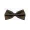 Black solid color with embossed small design men's bow tie