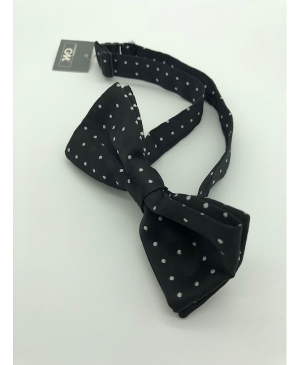 Fabric Bow Tie in Black Polka Dot BOW TIES