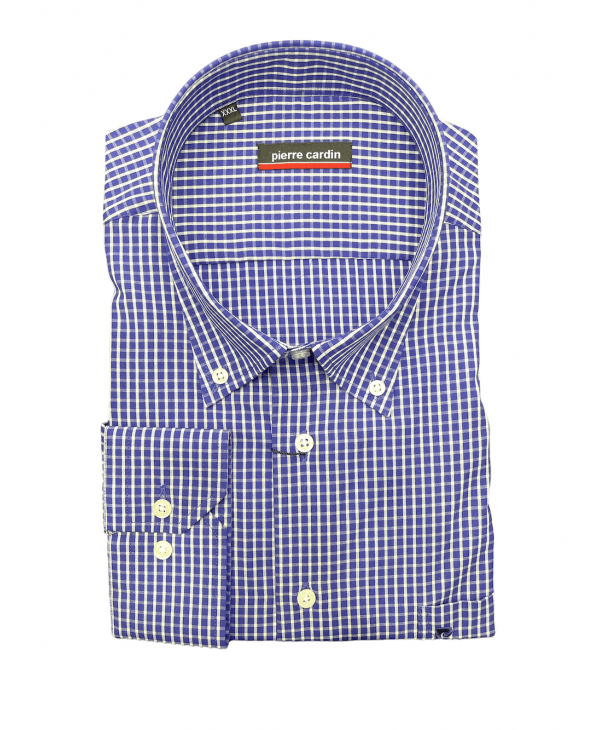 Pierre Cardin shirt in blue cart with pocket OFFERS