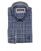 Pierre Cardin Plaid Shirt Blue with Pocket OFFERS