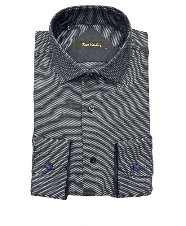 Pierre Cardin Cotton Shirt with Micro Design in Blue Base OFFERS