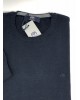 Knitted Cotton Neck Makis Tselios Blue in Long Sleeve ROUND NECK
