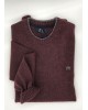Knitted Makis Tselios Neckline in Bordeaux Color ROUND NECK