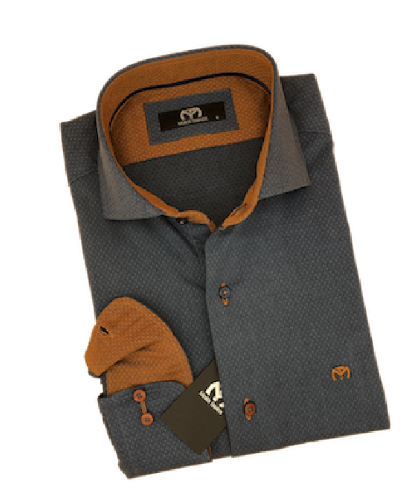 Makis Tselios Regular Fit shirt in Blue with Miniature and Tampa Features MAKIS TSELIOS SHIRTS