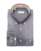 Aslanis Men Shirt Monochrome Blue with Blue Checkered Finish OFFERS