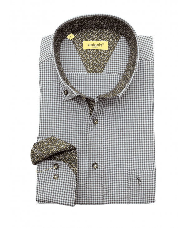 Aslanis shirt on a light blue base with a small blue cart and printed finishes OFFERS