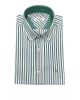Aslanis Comfortable Line Shirts in White Base with Striped Blue and Green OFFERS