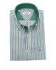 Aslanis Comfortable Line Shirts in White Base with Striped Blue and Green OFFERS
