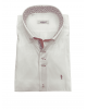 Aslanis Men Shirt Wide Line White with Three Buttons Front and Printed Finishes OFFERS