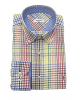 Aslanis Men Plaid Shirt Colorful on White Base OFFERS