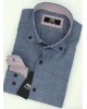 Men's Makis Tselios Cotton Shirt with Button on the Collar