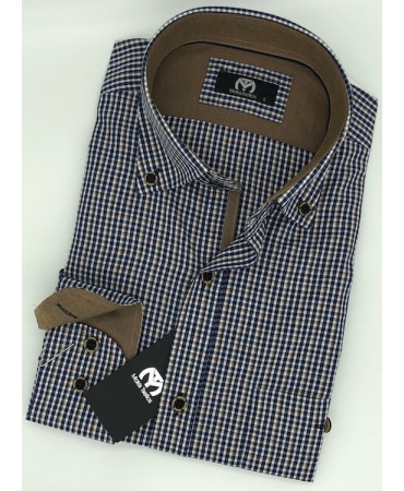 Men's Checkered Shirt cot.70% - pol.30% Makis Tselios with Private Button