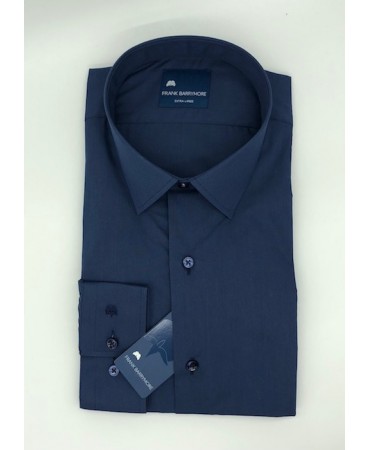 Frank Barrymore Men's Shirt Monochrome Comfortable Line with Classic Collar Blue
