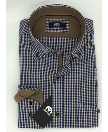 Men's Checkered Shirt cot.70% - pol.30% Makis Tselios with Private Button