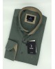 Men's Shirt Comfortable Line NCS Miniature in Green Color with Beige Details  NCS SHIRTS