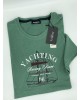 PreEnd Μπλουζακι Λαιμοκοψη Tshirt σε Πρασινο με Σταμπα Yachting 