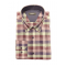 Aslanis Men Shirt Wide Line Checkered Lilac with Gray and Purple As well as Blue Finishes