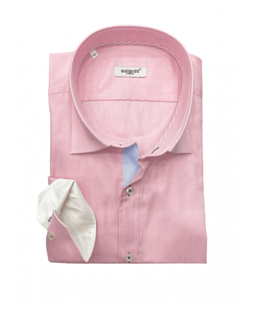Aslanis shirt monochrome pink 100% cotton