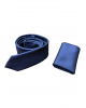 Makis tselios tie scarf set in blue base with light blue and white small pattern MAKIS TSELIOS TIE SET 
