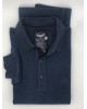  Side Effect Polo Button Blouse with Long Sleeve in Blue  POLO BUTTON LONG SLEEVE