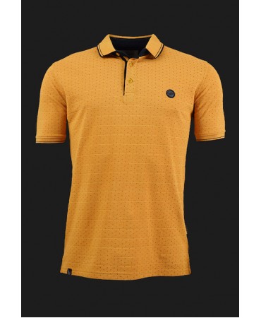 Side Effect Polo Polo Blue Blouse in Mustard Base