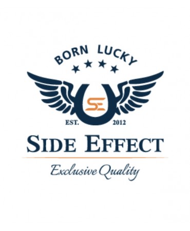Side Effect Μπλουζα Μαο σε Μπλε Βαση με Μπεζ Τελειωματα 100% cotton