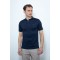 Mao blue tshirt with highly bicolor buttons