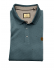 Side effect polo shirt on a sewing base with a blue pattern SHORT SLEEVE POLO 