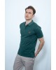 Polo shirt on a green base with bass, raf and off-white side effect SHORT SLEEVE POLO 