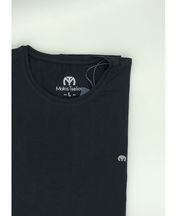 Μπλουζακι Makis Tselios T-shirt μαυρο 100% βαμβακι 