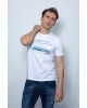 T-shirt t-shirt with embossed print in white color side effect T-shirts 