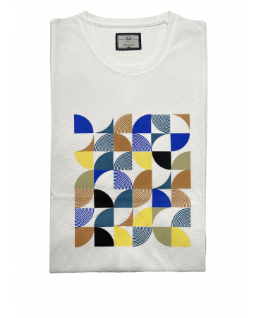 T-shirt cotton t-shirt with special print white side effect