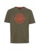 Neck T-Shirt with Orange Preend Print T-shirts 