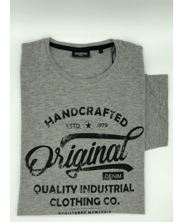 Pre End T-shirt Cotton T-Shirts with Gray Print