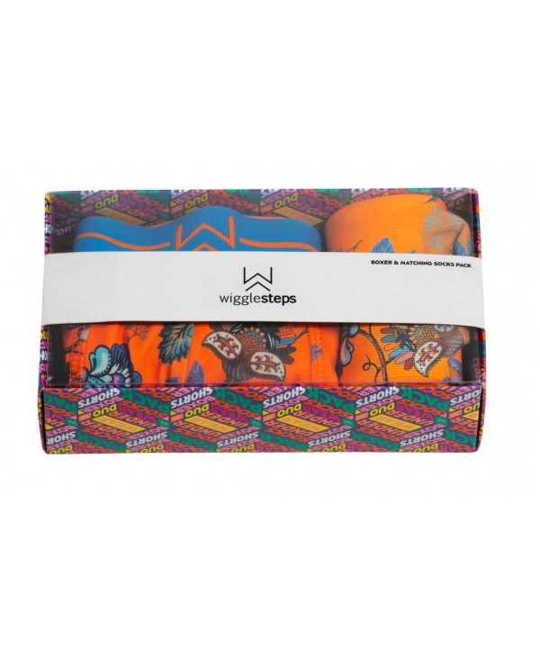 Orange Paisley Boxer Box Wigglesteps