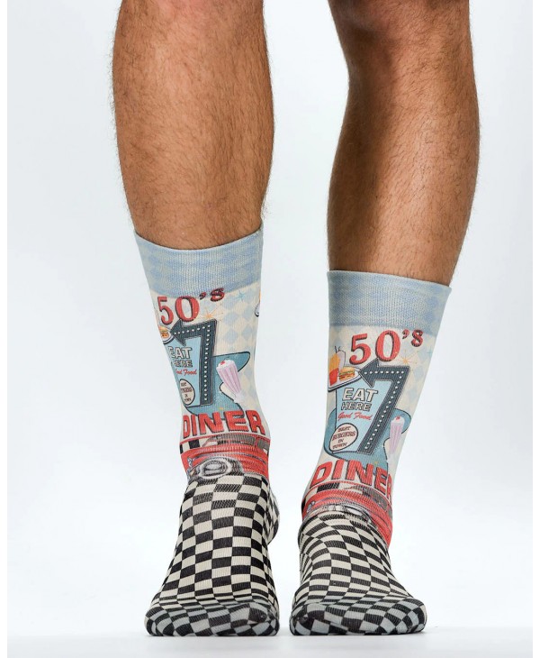 50' S Diner Man Sock Wigglesteps