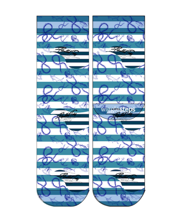 Blue Marine Men's Sock  Wigglesteps