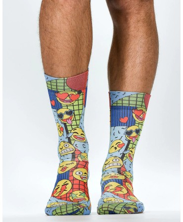 Crazy Emojies Man Sock