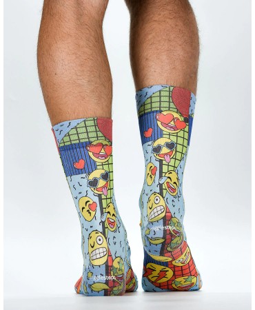 Crazy Emojies Man Sock
