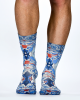 Ethnic Art Blue Man Sock Wigglesteps