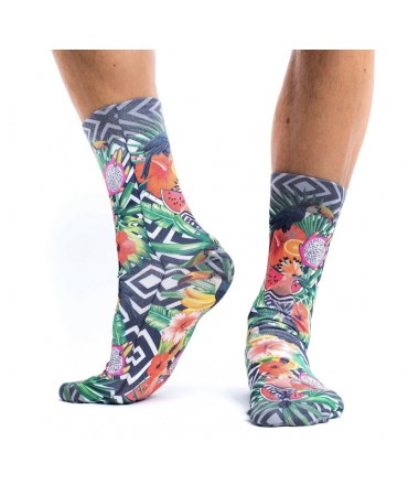 Tropical Life Men's Sock by Helena Christopoulou 